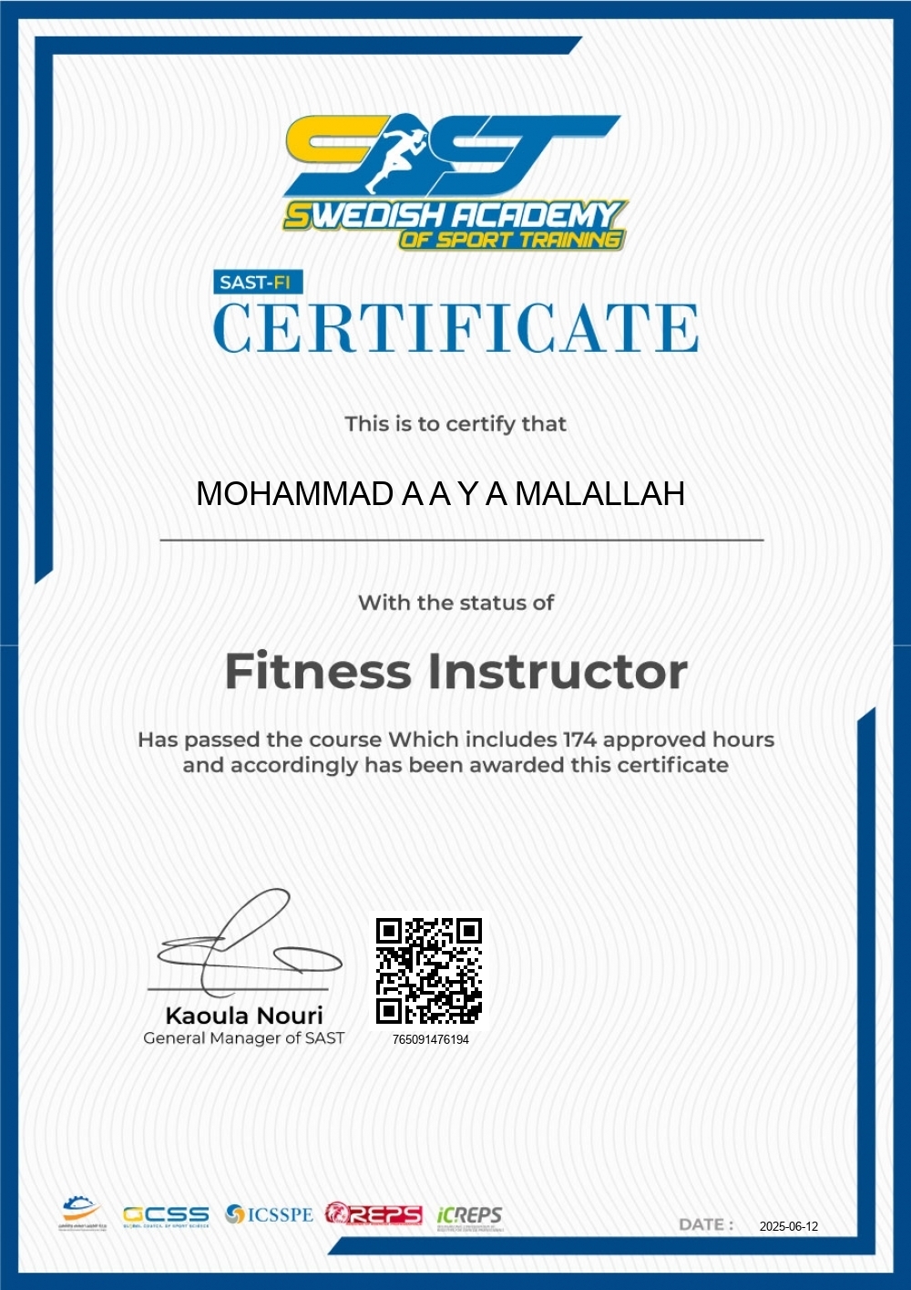 MOHAMMAD A A Y A MALALLAH
